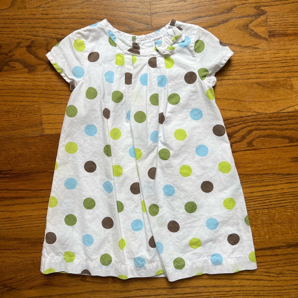Carters polka dot cotton dress 18M